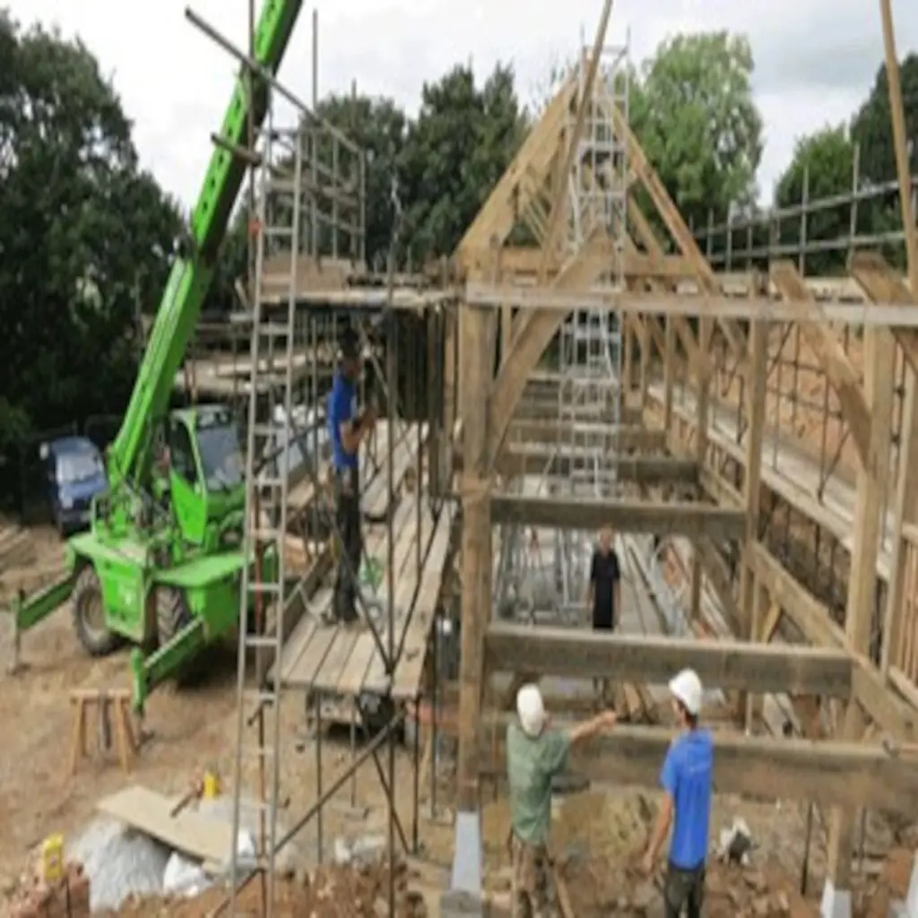 Green Oak Beams, Joinery Timber, timber cladding, sune nightingale, Grand Design Traditional House