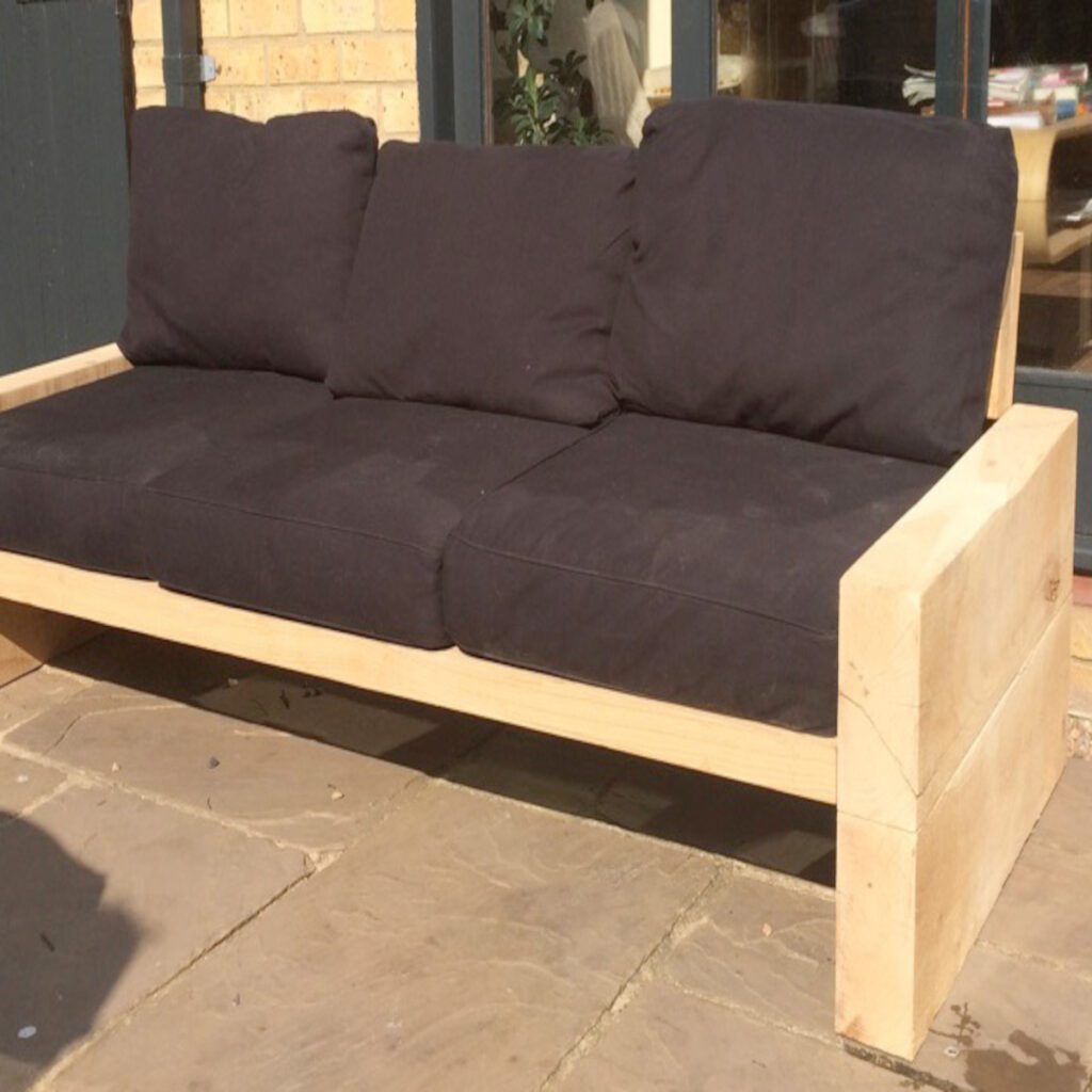 garden sofa, Untreated Oak Sleepers