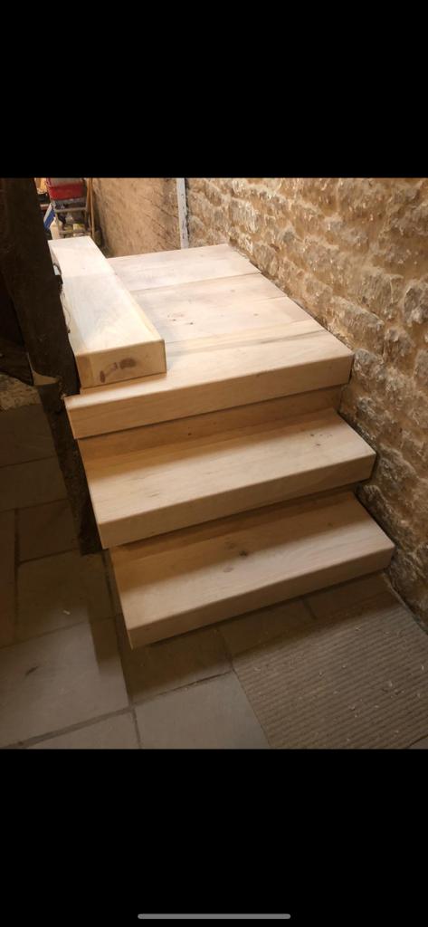 stairs, wine cellar, oak sleepers, sleepers, fresh sawn, planed, planed fresh sawn, hardlia hardwoods